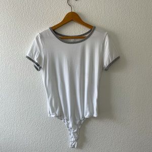 Active USA White T Bodysuit